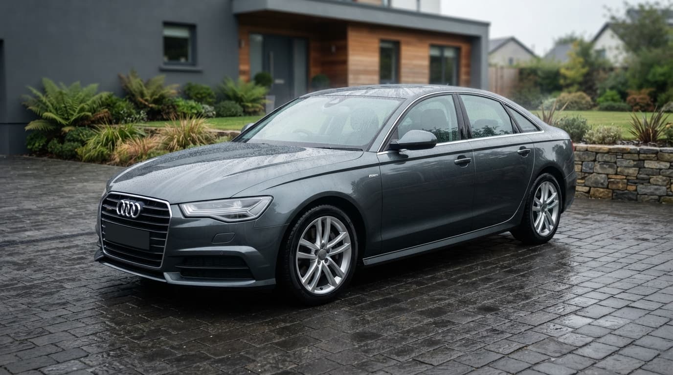 Clean car in a Dublin driveway
